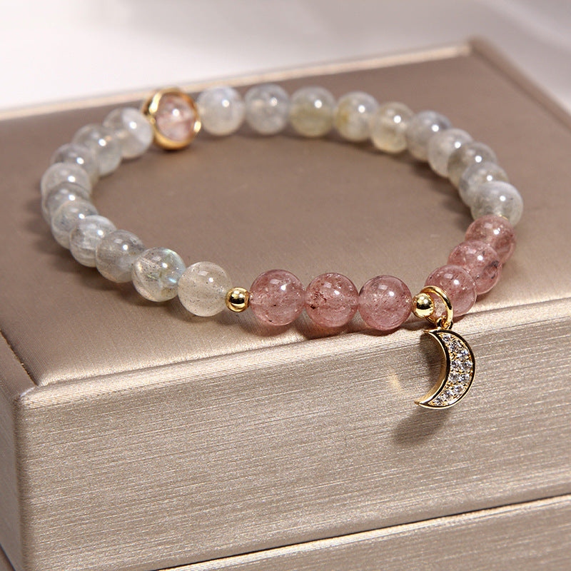 Natural Garnet Crystal Bracelet – Elegant Charm Jewelry for Women