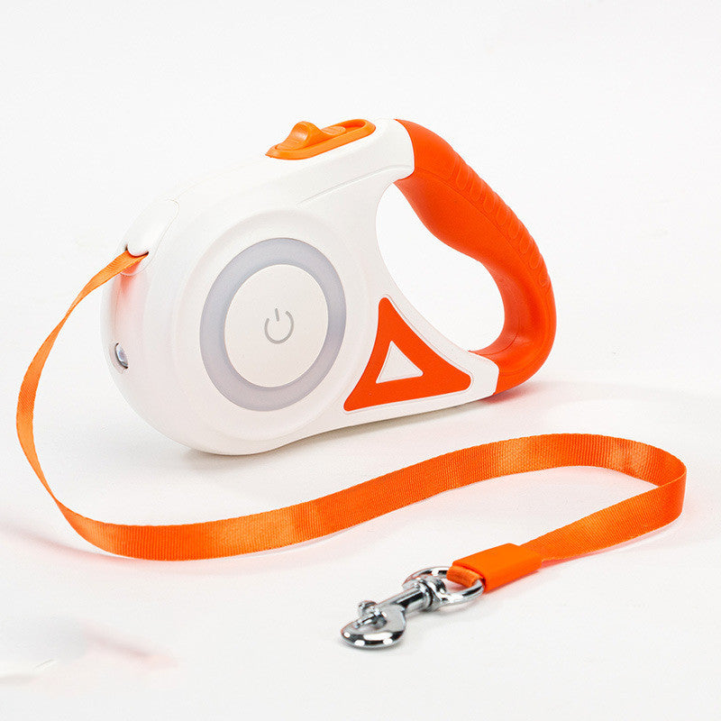 Luxury LED Retractable Leash with Flashlight – Safe & Stylish Walks for Dogs & Cats