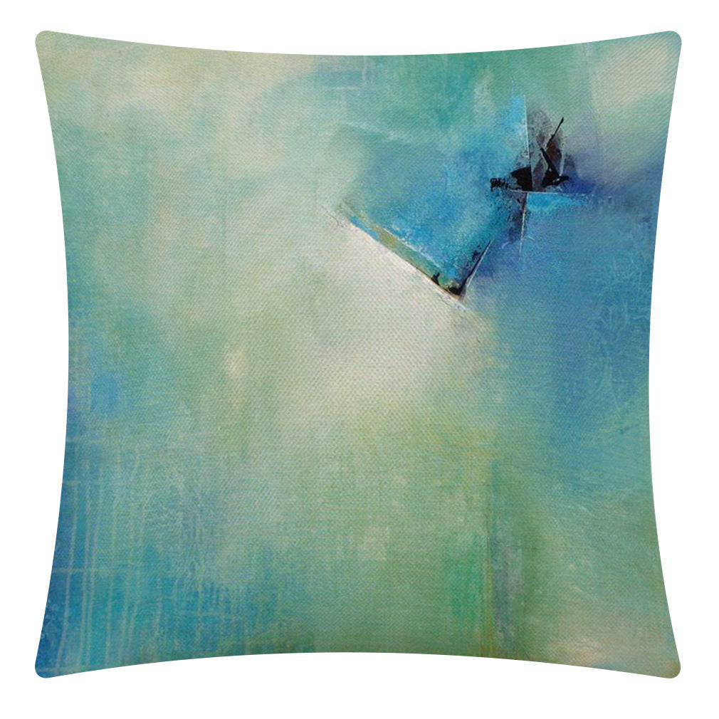 Vibrant Watercolor Cushion Cover – Cotton Linen Throw Pillow