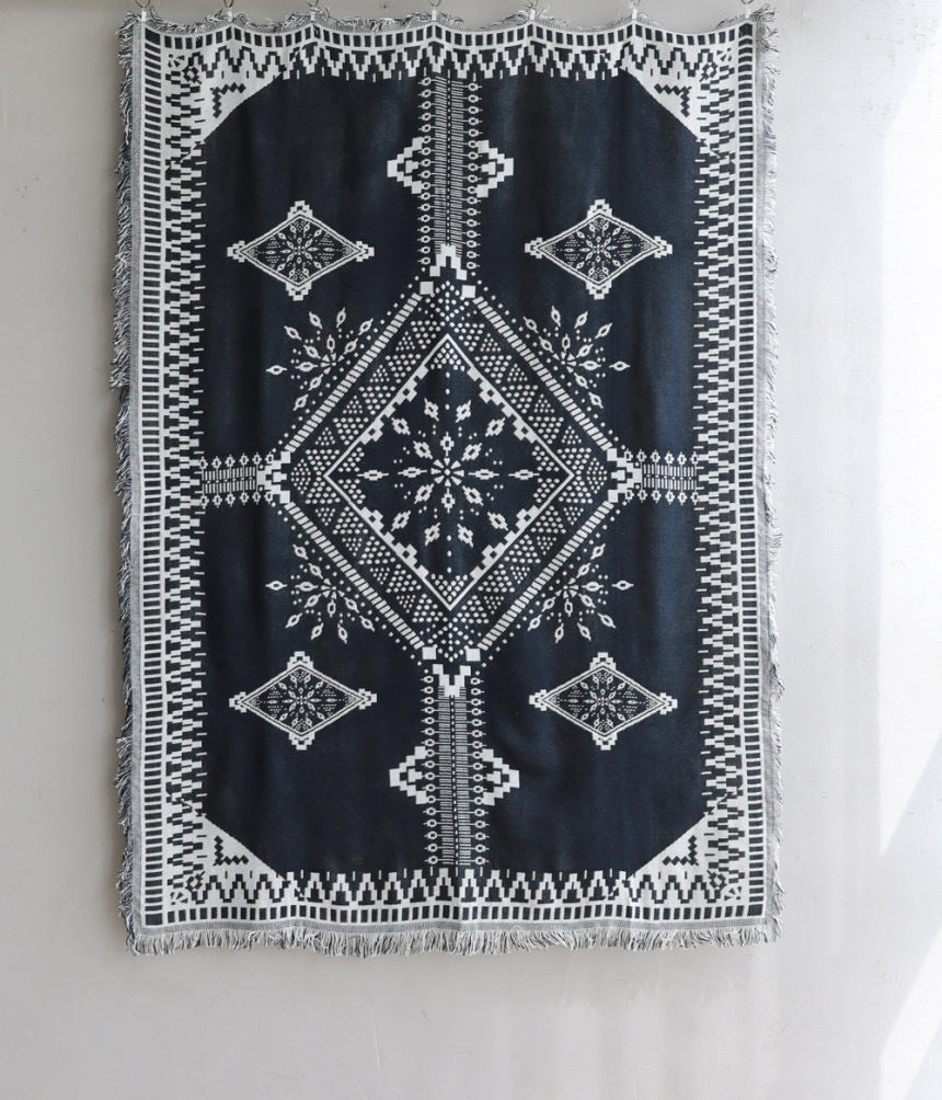 Ethnic style lightweight cotton throw.