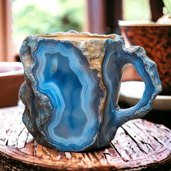 Crystal Gemstone Mug – Handcrafted 3D Mineral Coffee Cup for Unique Home Style
