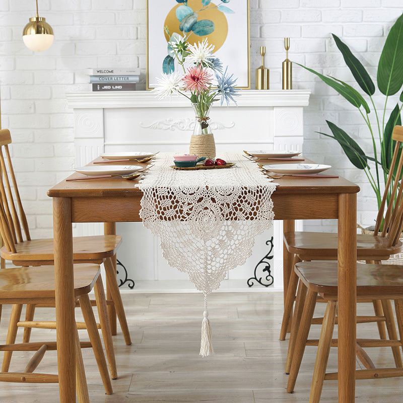 Handmade Crochet Table Runner – Vintage Lace Design