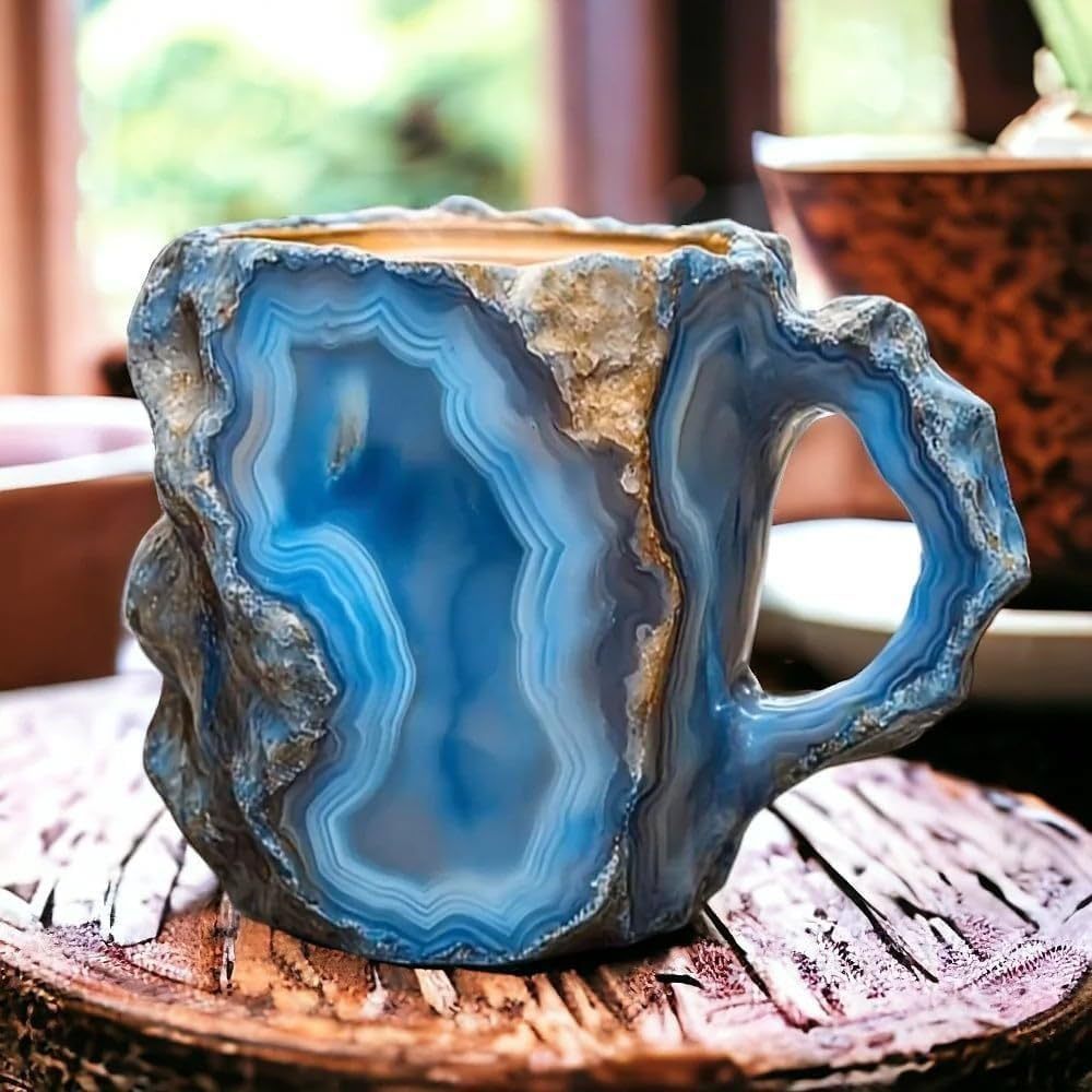 Crystal Gemstone Mug – Handcrafted 3D Mineral Coffee Cup for Unique Home Style