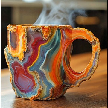 Crystal Gemstone Mug – Handcrafted 3D Mineral Coffee Cup for Unique Home Style
