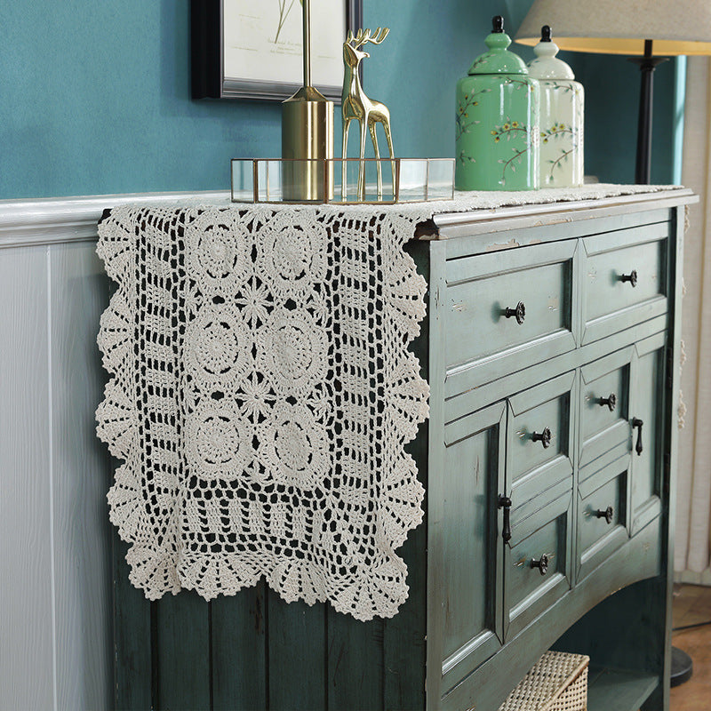 Handmade Crochet Table Runner – Vintage Lace Design