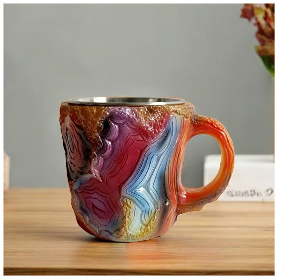 Crystal Gemstone Mug – Handcrafted 3D Mineral Coffee Cup for Unique Home Style