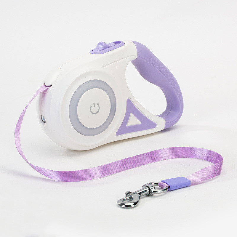 Luxury LED Retractable Leash with Flashlight – Safe & Stylish Walks for Dogs & Cats