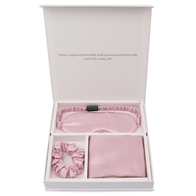 Luxury Silk Sleep Set – Pillowcase, Eye Mask & Scrunchie