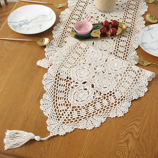 Handmade Crochet Table Runner – Vintage Lace Design