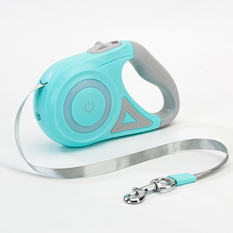 Luxury LED Retractable Leash with Flashlight – Safe & Stylish Walks for Dogs & Cats
