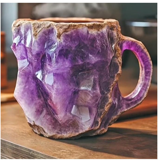 Crystal Gemstone Mug – Handcrafted 3D Mineral Coffee Cup for Unique Home Style