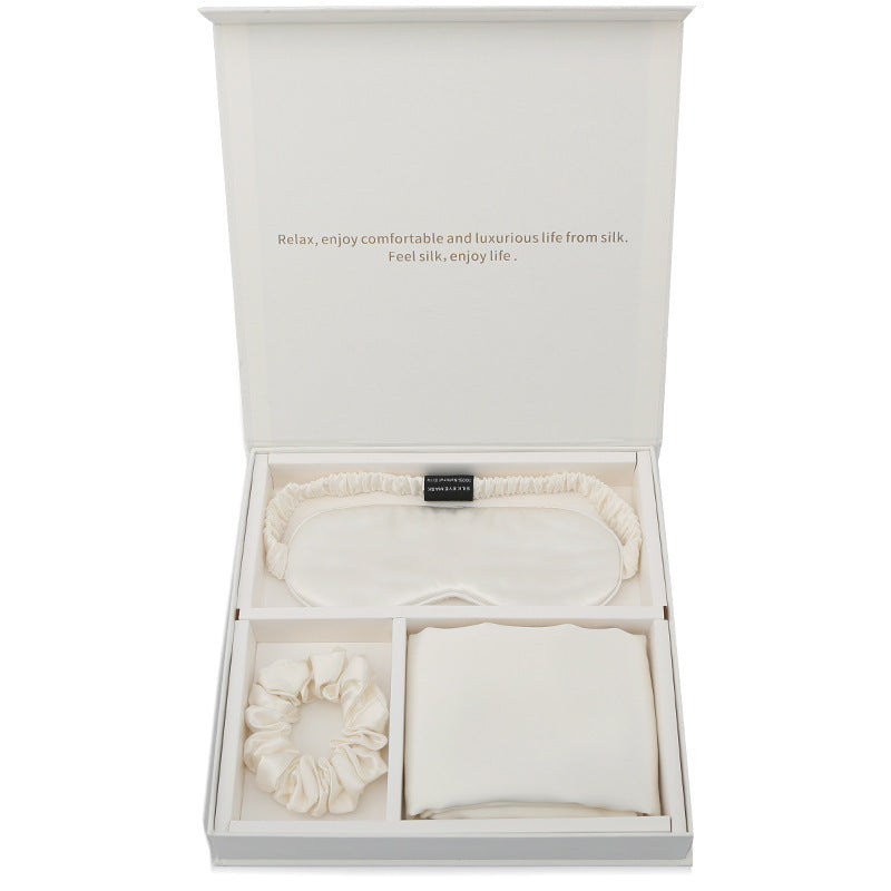 Luxury Silk Sleep Set – Pillowcase, Eye Mask & Scrunchie