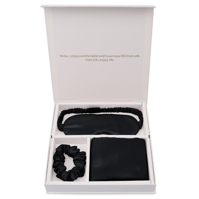 Luxury Silk Sleep Set – Pillowcase, Eye Mask & Scrunchie