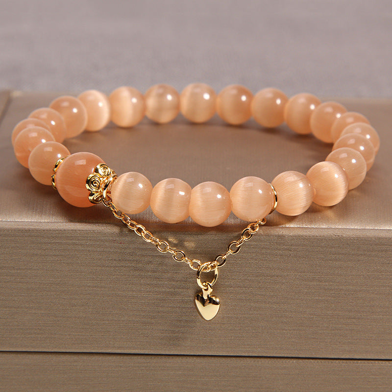 Natural Garnet Crystal Bracelet – Elegant Charm Jewelry for Women