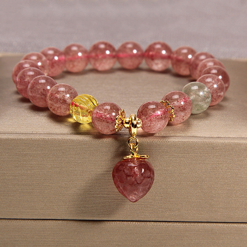 Natural Garnet Crystal Bracelet – Elegant Charm Jewelry for Women