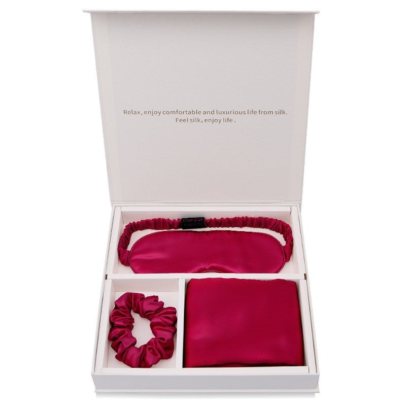 Luxury Silk Sleep Set – Pillowcase, Eye Mask & Scrunchie