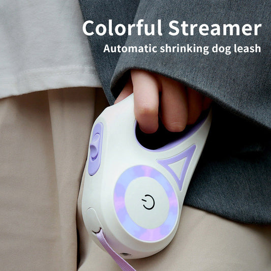 Luxury LED Retractable Leash with Flashlight – Safe & Stylish Walks for Dogs & Cats
