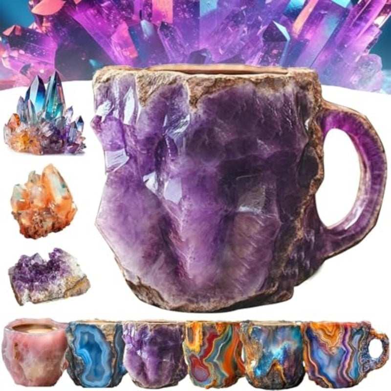 Crystal Gemstone Mug – Handcrafted 3D Mineral Coffee Cup for Unique Home Style