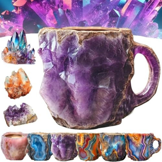 Crystal Gemstone Mug – Handcrafted 3D Mineral Coffee Cup for Unique Home Style
