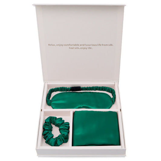 Luxury Silk Sleep Set – Pillowcase, Eye Mask & Scrunchie
