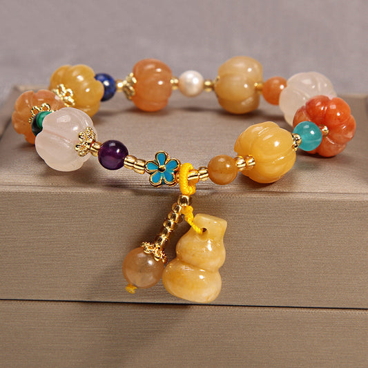Natural Garnet Crystal Bracelet – Elegant Charm Jewelry for Women