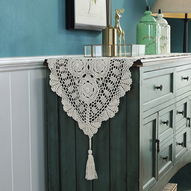 Handmade Crochet Table Runner – Vintage Lace Design